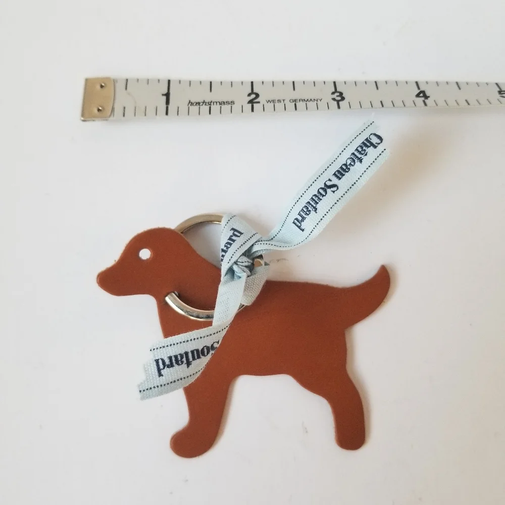 Leather dog key ring